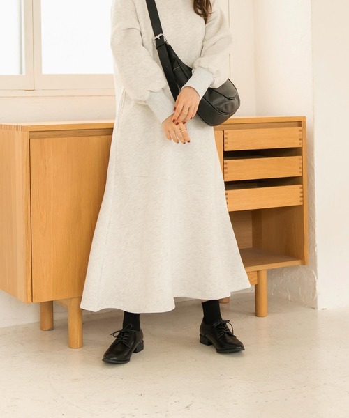 chocomee（チョコミー）の「mermaid sweat one-piece/マーメイドスウェットワンピース（ワンピース・レディース・ライトグレー/アイボリー・ONESIZE）」の14枚目の写真