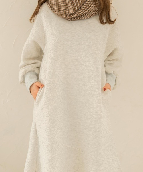 chocomee（チョコミー）の「mermaid sweat one-piece/マーメイドスウェットワンピース（ワンピース・レディース・ライトグレー/アイボリー・ONESIZE）」の10枚目の写真