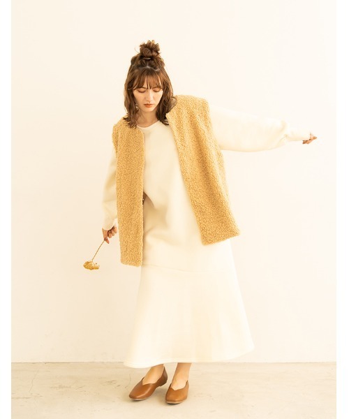 chocomee（チョコミー）の「mermaid sweat one-piece/マーメイドスウェットワンピース（ワンピース・レディース・ライトグレー/アイボリー・ONESIZE）」の20枚目の写真