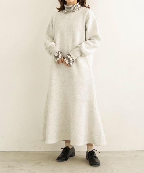 chocomee（チョコミー）の「mermaid sweat one-piece/マーメイドスウェットワンピース（ワンピース・レディース・ライトグレー/アイボリー・ONESIZE）」の16枚目の写真