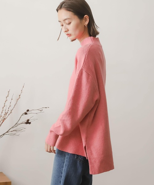 SENSE OF PLACE by URBAN RESEARCH（センスオブプレイスバイアーバンリサーチ）の「ストレッチセンターシームセーター（ニット/セーター・レディース・アイボリー/ピンク/モカ/ブラック・ONE）」の11枚目の写真