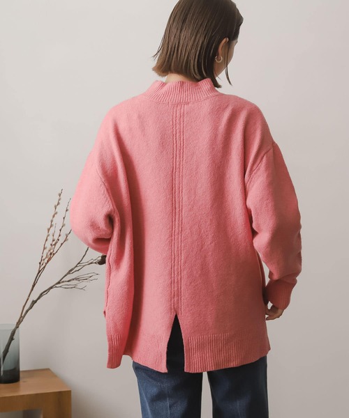 SENSE OF PLACE by URBAN RESEARCH（センスオブプレイスバイアーバンリサーチ）の「ストレッチセンターシームセーター（ニット/セーター・レディース・アイボリー/ピンク/モカ/ブラック・ONE）」の12枚目の写真