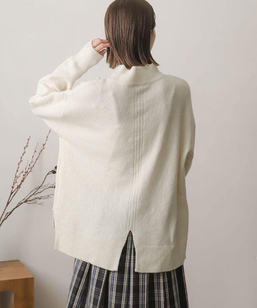 SENSE OF PLACE by URBAN RESEARCH（センスオブプレイスバイアーバンリサーチ）の「ストレッチセンターシームセーター（ニット/セーター・レディース・アイボリー/ピンク/モカ/ブラック・ONE）」の15枚目の写真