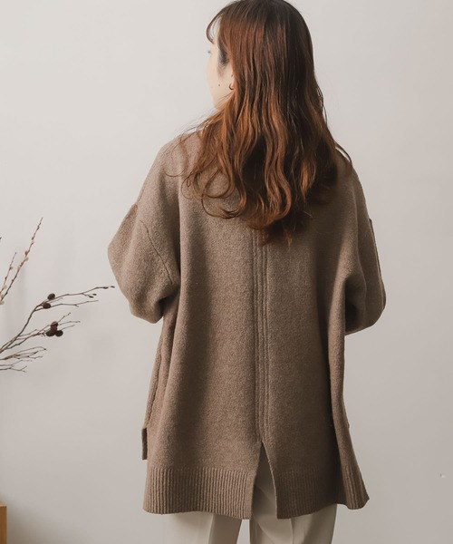 SENSE OF PLACE by URBAN RESEARCH（センスオブプレイスバイアーバンリサーチ）の「ストレッチセンターシームセーター（ニット/セーター・レディース・アイボリー/ピンク/モカ/ブラック・ONE）」の20枚目の写真