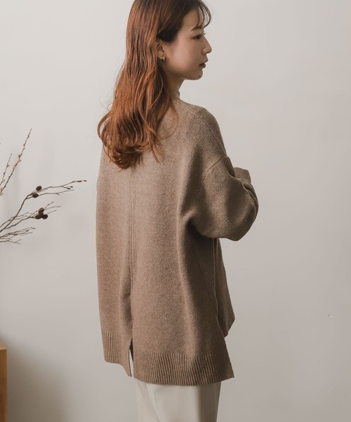 SENSE OF PLACE by URBAN RESEARCH（センスオブプレイスバイアーバンリサーチ）の「ストレッチセンターシームセーター（ニット/セーター・レディース・アイボリー/ピンク/モカ/ブラック・ONE）」の21枚目の写真