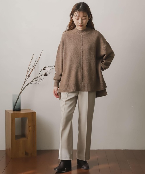SENSE OF PLACE by URBAN RESEARCH（センスオブプレイスバイアーバンリサーチ）の「ストレッチセンターシームセーター（ニット/セーター・レディース・アイボリー/ピンク/モカ/ブラック・ONE）」の22枚目の写真