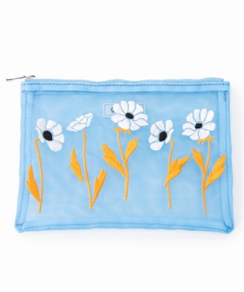 Casselini（キャセリーニ）の「Casselini(キャセリーニ)チュール刺繍ポーチ（ポーチ・レディース・ブルー/グリーン/ブラック/ピンク・FREE）」の17枚目の写真