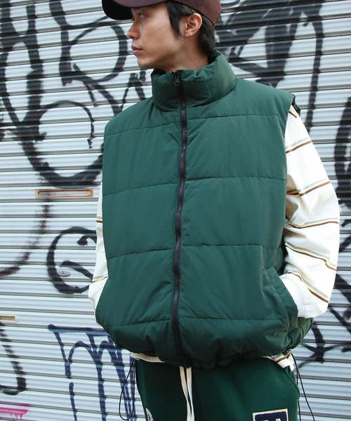 improves（インプローブス）の「リバーシブル フェイク ダウンベスト（ダウンベスト・メンズ・ネイビー/グリーン/ブラック・MEDIUM/LARGE）」の4枚目の写真