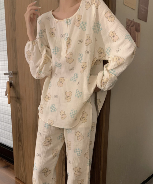 Amains（アメイン）の「クマ柄パジャマ（ルームウェア/パジャマ