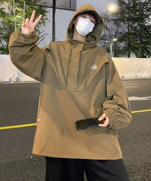 ワンポイントアノラックパーカー（ナイロンジャケット）｜MGV