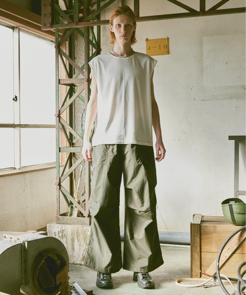 ln fortis(ロンフォルティス)の「ln fortis - 2wayシルエットナイロンパンツ(カーゴパンツ・メンズ・ブラック/カーキ・SMALL/MEDIUM)」の10枚目の写真