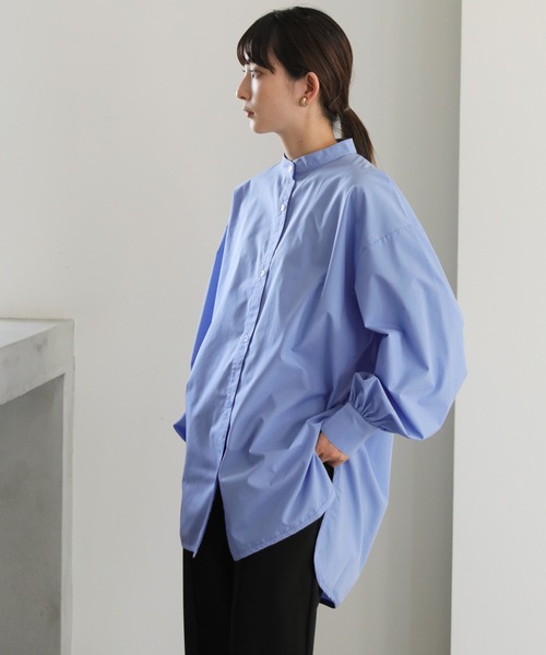 select MOCA（セレクトモカ）の「サイドカーブデザインシャツ（シャツ/ブラウス・レディース・ブルー/ホワイト・FREE）」の16枚目の写真