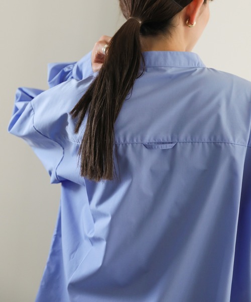 select MOCA（セレクトモカ）の「サイドカーブデザインシャツ（シャツ/ブラウス・レディース・ブルー/ホワイト・FREE）」の22枚目の写真
