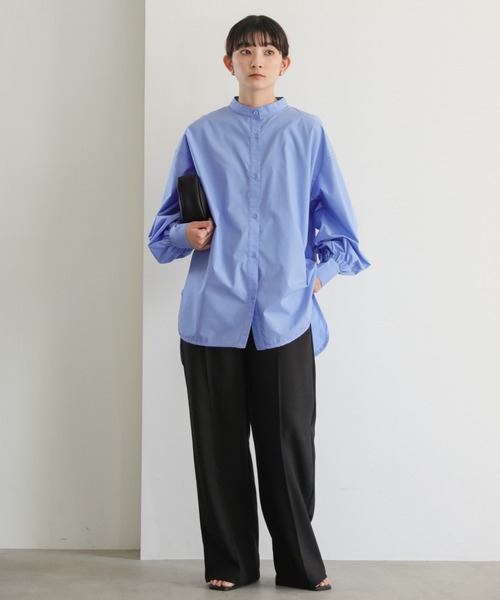 select MOCA（セレクトモカ）の「サイドカーブデザインシャツ（シャツ/ブラウス・レディース・ブルー/ホワイト・FREE）」の21枚目の写真