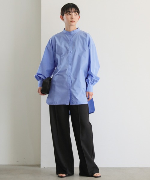 select MOCA（セレクトモカ）の「サイドカーブデザインシャツ（シャツ/ブラウス・レディース・ブルー/ホワイト・FREE）」の18枚目の写真