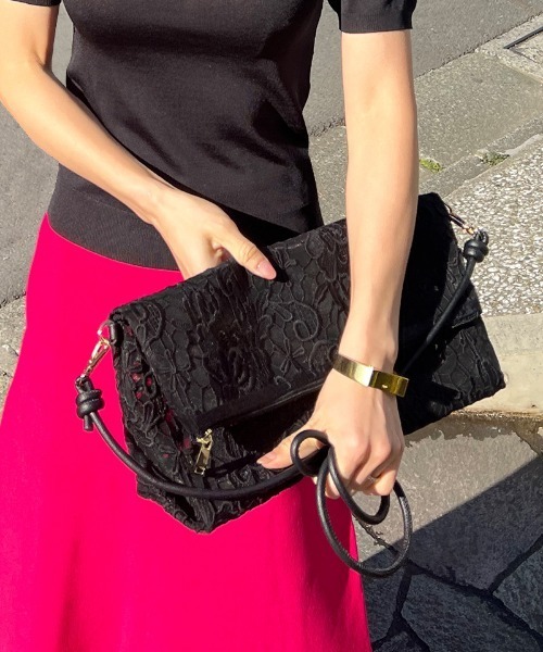 JENNE(ジェンヌ)の「ラグジュアリーレースクラッチ(クラッチバッグ・レディース・ブラック/ホワイト・FREE)」の9枚目の写真
