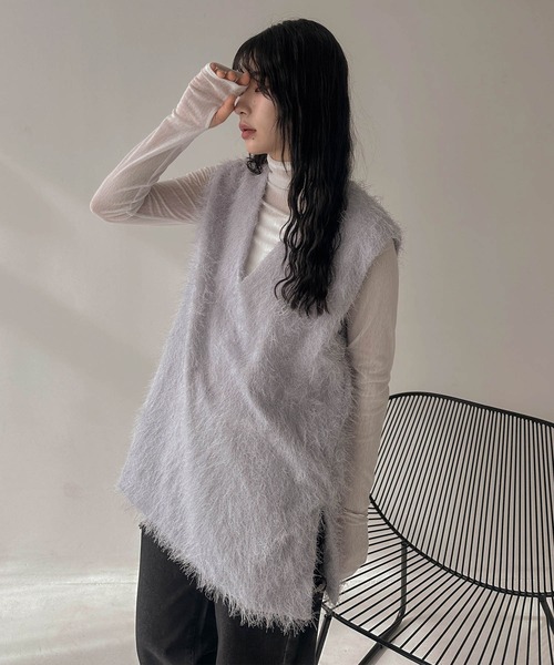 hellam（へラム）の「フリンジVネックベスト（ベスト）」 - WEAR