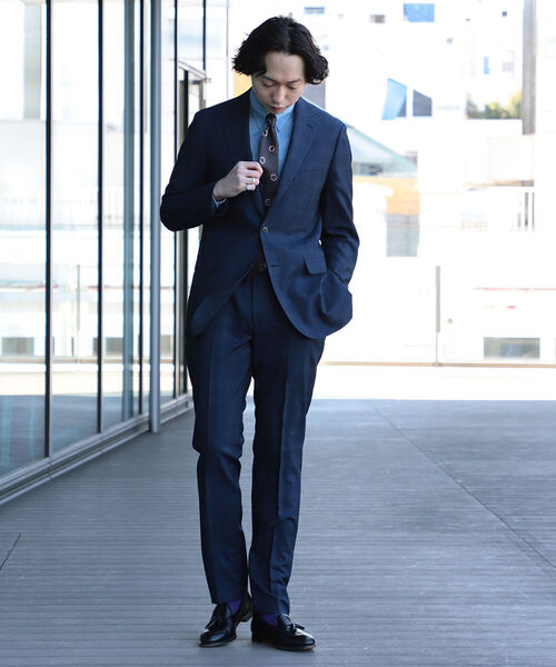 BEAMS HEART ネイビー チェック柄 スーツ　成人式 BEAMS HEART ネイビー チェック柄 スーツ 成人式 BEAMS HEART ネイビー