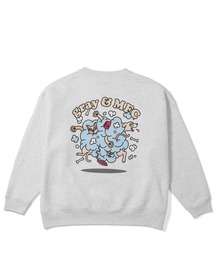 gray x MFC STORE LIVElY DOG OVERSIZED CREWNECK