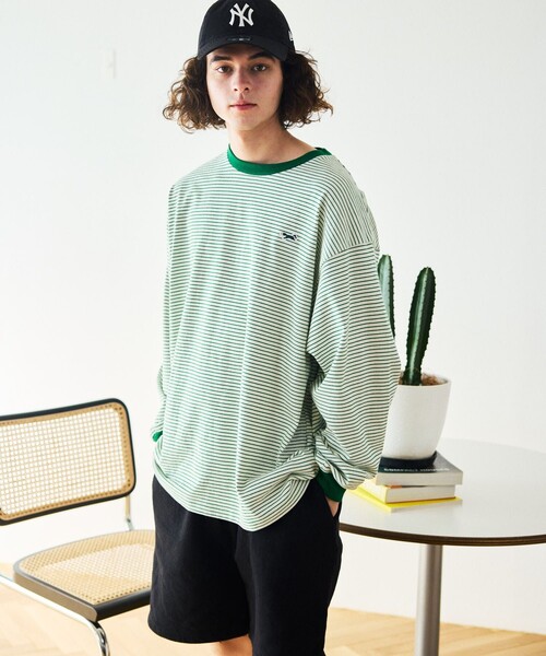 TOWNCRAFT（タウンクラフト）の「TOWN CRAFT/タウンクラフト 別注 ピンボーダーロングスリーブTシャツ/ロンT（Tシャツ/カットソー・メンズ・ホワイト/ブラック/オリーブ/ブルー・LARGE/MEDIUM）」の11枚目の写真