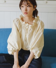 Kastane | 【2023SSカタログ掲載アイテム】ナイロン衿ギャザーブラウス(シャツ/ブラウス)