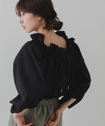 Kastane | 【2023SSカタログ掲載アイテム】ナイロン衿ギャザーブラウス(シャツ/ブラウス)