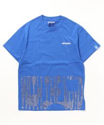 HIPANDA メンズ ラインストーン ビッグシルエット Tシャツ