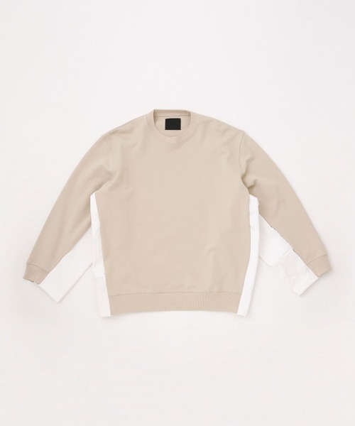 WEYEP(ウィエップ)の「WEYEP/別注 side and under sleeve P/O(スウェット・メンズ・ベージュ/オリーブ・FREE)」の2枚目の写真