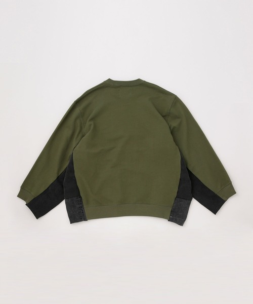 WEYEP(ウィエップ)の「WEYEP/別注 side and under sleeve P/O(スウェット・メンズ・ベージュ/オリーブ・FREE)」の7枚目の写真