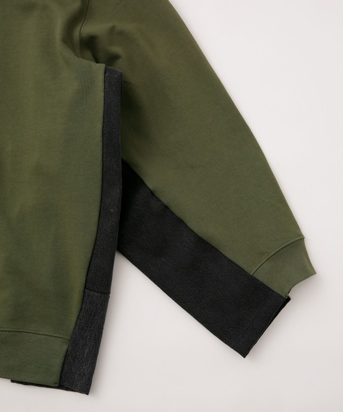 WEYEP(ウィエップ)の「WEYEP/別注 side and under sleeve P/O(スウェット・メンズ・ベージュ/オリーブ・FREE)」の9枚目の写真