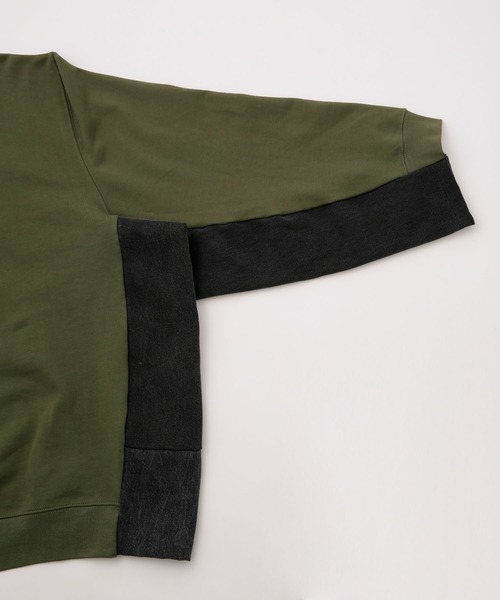 WEYEP(ウィエップ)の「WEYEP/別注 side and under sleeve P/O(スウェット・メンズ・ベージュ/オリーブ・FREE)」の4枚目の写真
