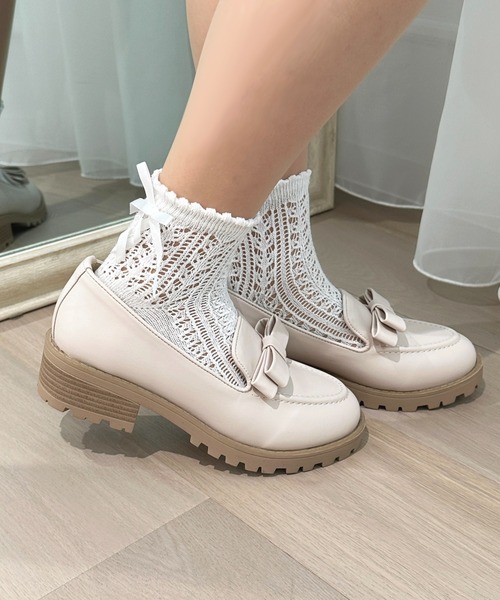 apres jour（アプレジュール）の「リボンローファー【ZOZOTOWN限定アイテム】（ローファー・レディース・ベージュ/ブラック・MEDIUM/LARGE/X-LARGE/SMALL）」の12枚目の写真