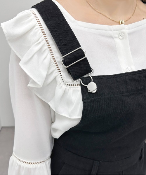 apres jour（アプレジュール）の「デニムサロペット【ZOZOTOWN限定アイテム】（サロペット/オーバーオール・レディース・ダークブルー/ブラック・MEDIUM/SMALL/X-LARGE）」の21枚目の写真