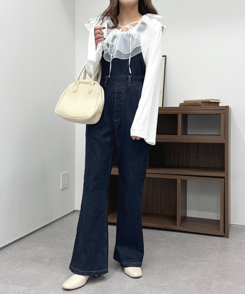 apres jour（アプレジュール）の「デニムサロペット【ZOZOTOWN限定アイテム】（サロペット/オーバーオール・レディース・ダークブルー/ブラック・MEDIUM/SMALL/X-LARGE）」の19枚目の写真