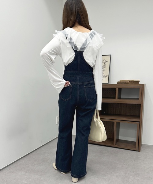 apres jour（アプレジュール）の「デニムサロペット【ZOZOTOWN限定アイテム】（サロペット/オーバーオール・レディース・ダークブルー/ブラック・MEDIUM/SMALL/X-LARGE）」の20枚目の写真