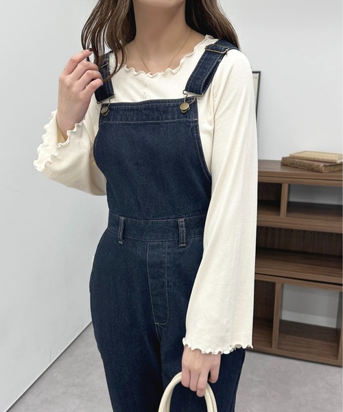 apres jour（アプレジュール）の「デニムサロペット【ZOZOTOWN限定アイテム】（サロペット/オーバーオール・レディース・ダークブルー/ブラック・MEDIUM/SMALL/X-LARGE）」の13枚目の写真