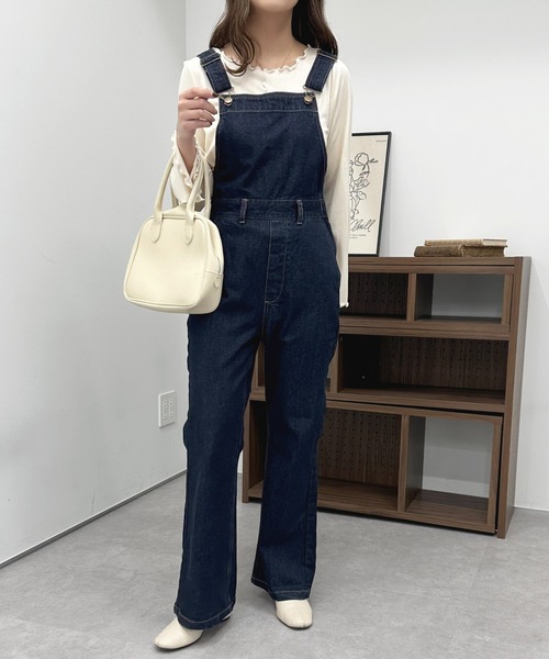 apres jour（アプレジュール）の「デニムサロペット【ZOZOTOWN限定アイテム】（サロペット/オーバーオール・レディース・ダークブルー/ブラック・MEDIUM/SMALL/X-LARGE）」の14枚目の写真