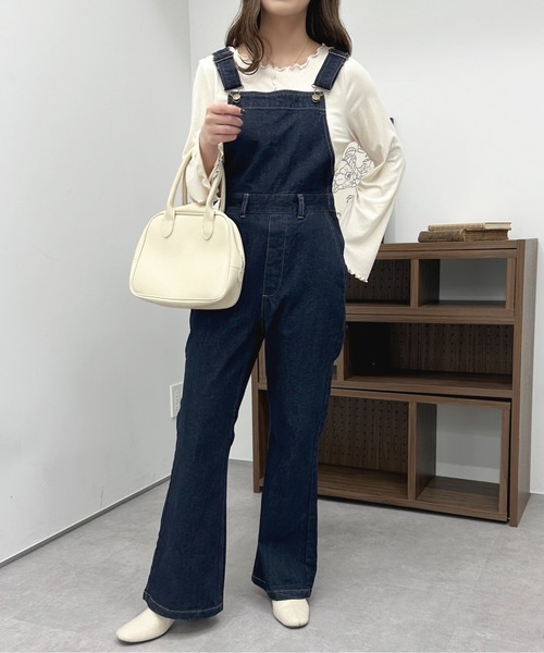 apres jour（アプレジュール）の「デニムサロペット【ZOZOTOWN限定アイテム】（サロペット/オーバーオール・レディース・ダークブルー/ブラック・MEDIUM/SMALL/X-LARGE）」の15枚目の写真