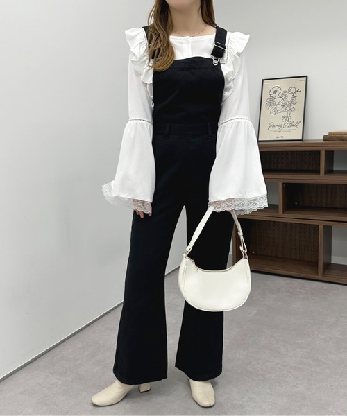 apres jour（アプレジュール）の「デニムサロペット【ZOZOTOWN限定アイテム】（サロペット/オーバーオール・レディース・ダークブルー/ブラック・MEDIUM/SMALL/X-LARGE）」の7枚目の写真