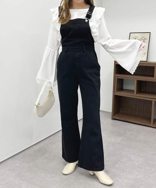 apres jour（アプレジュール）の「デニムサロペット【ZOZOTOWN限定アイテム】（サロペット/オーバーオール・レディース・ダークブルー/ブラック・MEDIUM/SMALL/X-LARGE）」の8枚目の写真