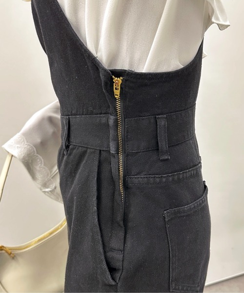 apres jour（アプレジュール）の「デニムサロペット【ZOZOTOWN限定アイテム】（サロペット/オーバーオール・レディース・ダークブルー/ブラック・MEDIUM/SMALL/X-LARGE）」の22枚目の写真