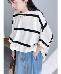 reca | ゆるっとラクにオシャレが決まる！ドルマンボーダーカットソー(Tシャツ/カットソー)