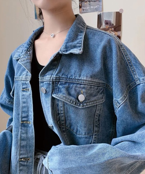 SPIGA（スピーガ）の「裾ｶｯﾄﾃﾞﾆﾑｼﾞｬｹｯﾄ（デニムジャケット・レディース・ブルー・FREE）」の3枚目の写真