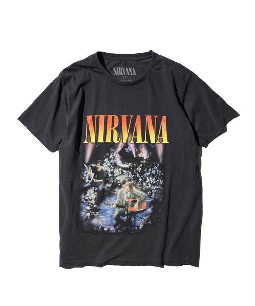 THRIFTY LOOK　リメイクTシャツ　レッチリ　ニルバーナ　黒 THRIFTY LOOK / NIRVANA HEART OF FLOWERS S/S TEE