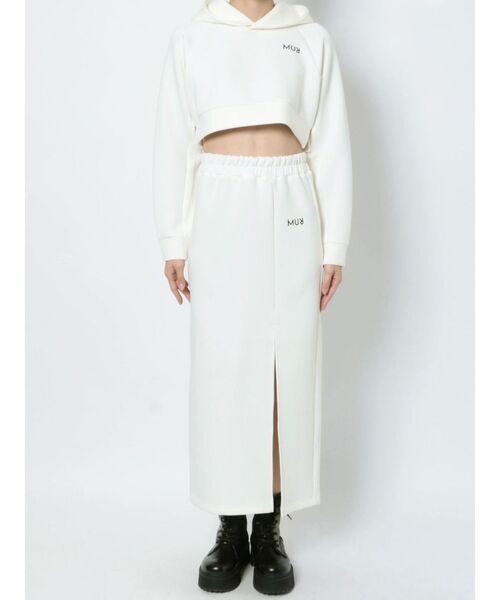 MURUA(ムルーア)の「ロゴスリットスカート(スカート・レディース・アイボリー/ブラック・FREE)」の15枚目の写真