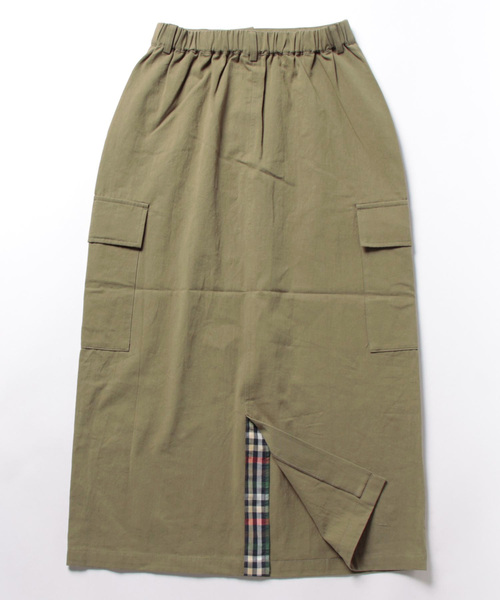 Arnold Palmer(アーノルドパーマー)の「コットン チノ カーゴ スカート(スカート・レディース・カーキ/ベージュ・S/M/L)」の4枚目の写真