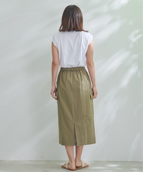 Arnold Palmer(アーノルドパーマー)の「コットン チノ カーゴ スカート(スカート・レディース・カーキ/ベージュ・S/M/L)」の19枚目の写真
