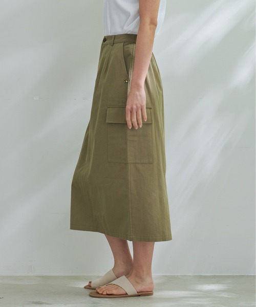 Arnold Palmer(アーノルドパーマー)の「コットン チノ カーゴ スカート(スカート・レディース・カーキ/ベージュ・S/M/L)」の14枚目の写真