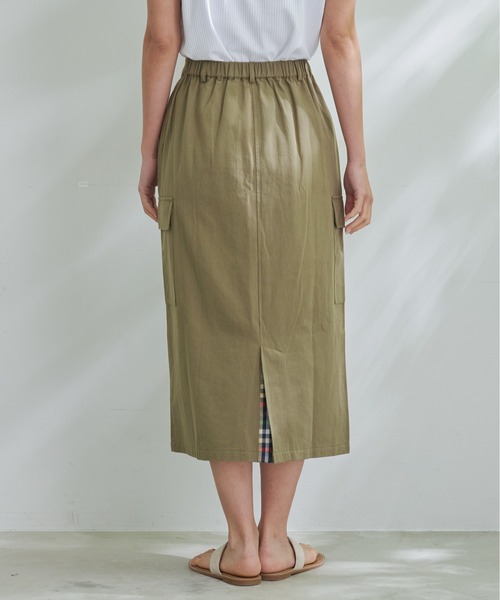 Arnold Palmer(アーノルドパーマー)の「コットン チノ カーゴ スカート(スカート・レディース・カーキ/ベージュ・S/M/L)」の16枚目の写真