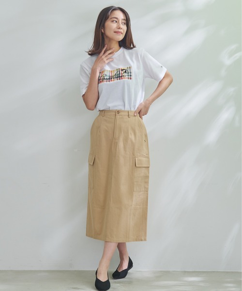 Arnold Palmer(アーノルドパーマー)の「コットン チノ カーゴ スカート(スカート・レディース・カーキ/ベージュ・S/M/L)」の12枚目の写真